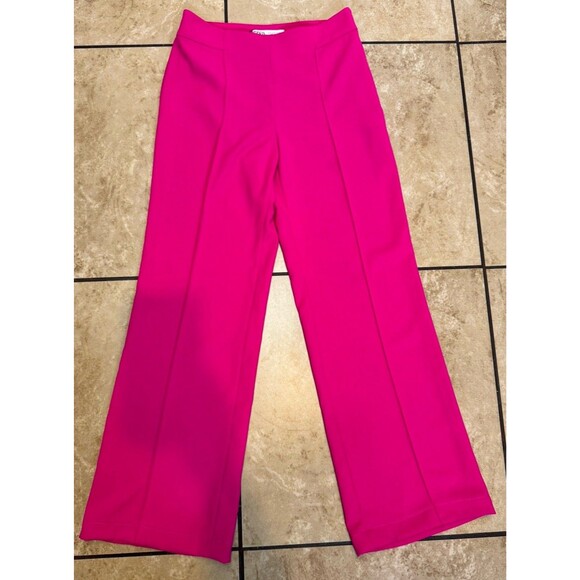 ZARA Women's Flowy Wide Leg Pants Hot Pink-Fuschia Dress Pants Size M - Picture 9 of 14
